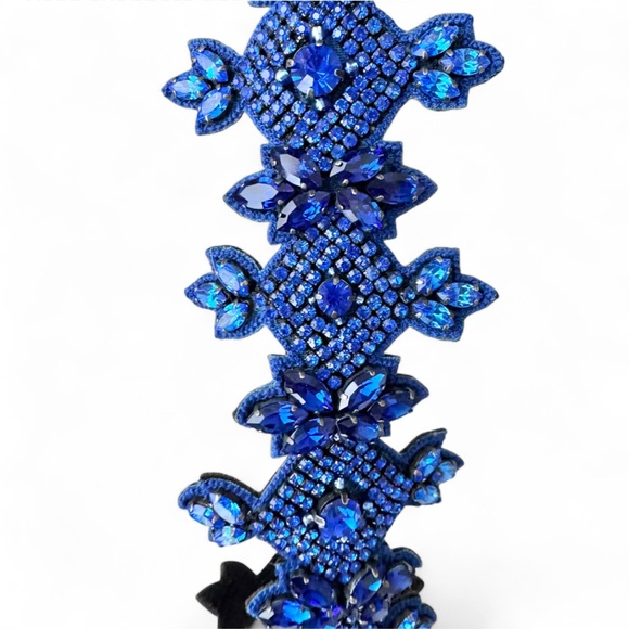 Vintage Luxe Handmade Deepa Gurnani Beaded Rhinestone Headband renaissance fair - Picture 5 of 5